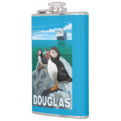 Puffins & Cruise Ship - Douglas, Alaska Heupfles (Links)