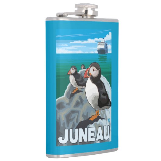 Puffins & Cruise Ship - Juneau, Alaska Heupfles (Rechts)