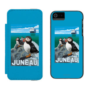 Puffins & Cruise Ship - Juneau, Alaska