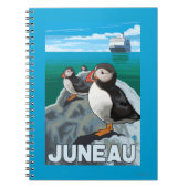 Puffins & Cruise Ship - Juneau, Alaska Notitieboek (Voorkant)