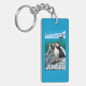 Puffins & Cruise Ship - Juneau, Alaska Sleutelhanger (Voorkant Links)