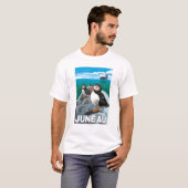 Puffins & Cruise Ship - Juneau, Alaska T-shirt (Voorkant volledig)