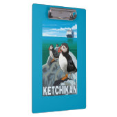 Puffins & Cruise Ship - Ketchikan, Alaska Klembord (Rechts)