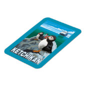 Puffins & Cruise Ship - Ketchikan, Alaska Magneet (Linkerzijde)