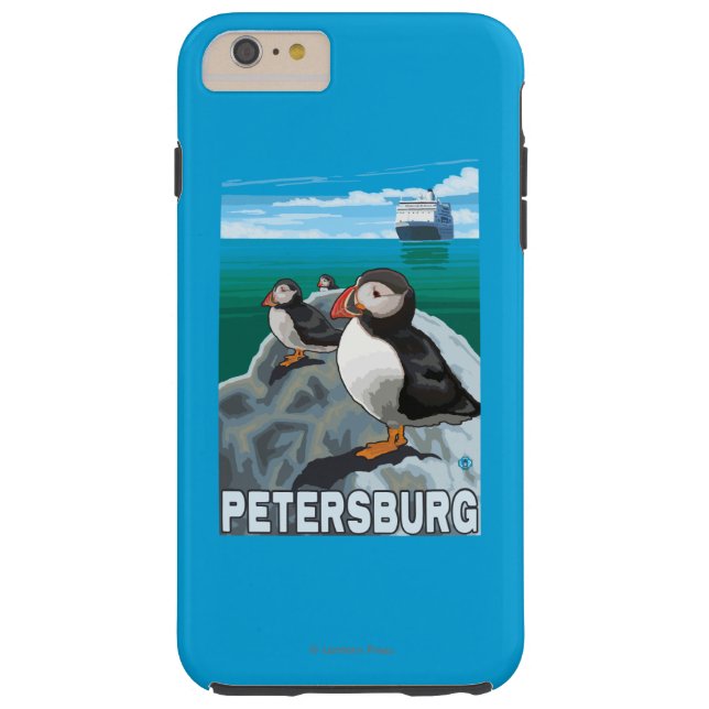 Puffins & Cruise Ship - Petersburg, Alaska Case-Mate iPhone Case (Achterkant)