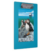 Puffins & Cruise Ship - Petersburg, Alaska Klembord (Rechts)