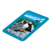 Puffins & Cruise Ship - Petersburg, Alaska Magneet (Linkerzijde)