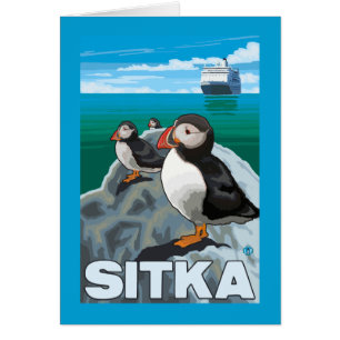 Puffins & Cruise Ship - Sitka