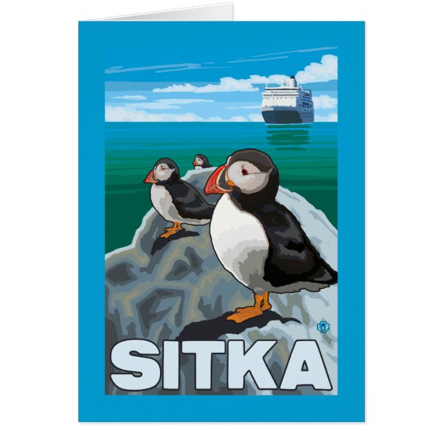 Puffins & Cruise Ship - Sitka (Voorkant)