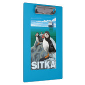 Puffins & Cruise Ship - Sitka, Alaska Klembord (Rechts)