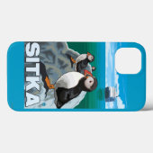 Puffins & Cruise Ship - Sitka Case-Mate iPhone Case (Achterkant (horizontaal))