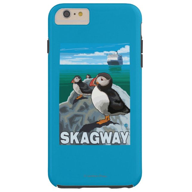 Puffins & Cruise Ship - Skagway, Alaska Case-Mate iPhone Case (Achterkant)