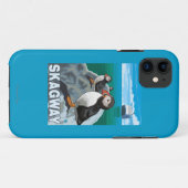 Puffins & Cruise Ship - Skagway, Alaska Case-Mate iPhone Case (Achterkant (horizontaal))