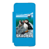 Puffins & Cruise Ship - Skagway, Alaska Incipio iPhone Portemonnee Hoesje (Voorkant Agenda)