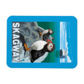 Puffins & Cruise Ship - Skagway, Alaska Magneet (Horizontaal)