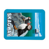 Puffins & Cruise Ship - Skagway, Alaska Magneet (Horizontaal)