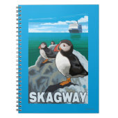 Puffins & Cruise Ship - Skagway, Alaska Notitieboek (Voorkant)