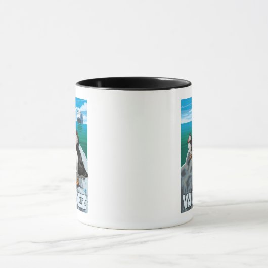 Puffins & Cruise Ship - Valdez, Alaska Mok (Midden)