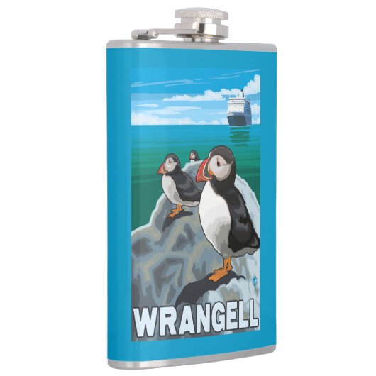 Puffins & Cruise Ship - Wrangell, Alaska Heupfles (Rechts)