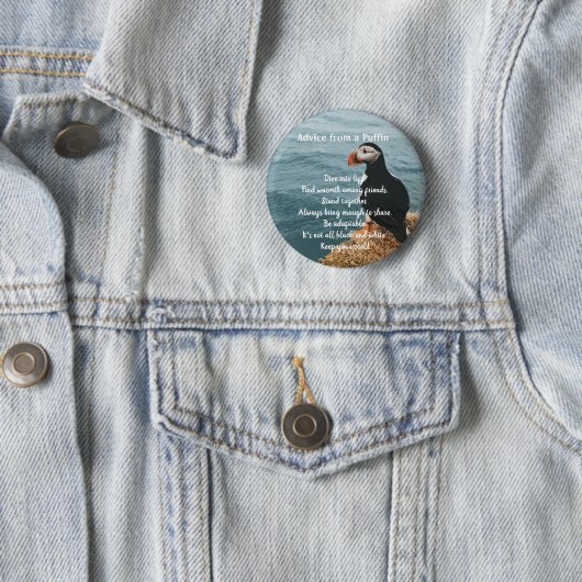 Puffins Design Button (In situ)