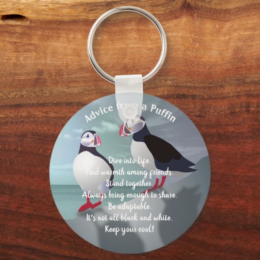 Puffins Design Sleutelhanger (Voorkant)