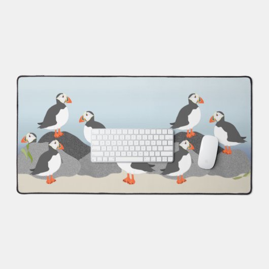 Puffins Desk Mat (Keyboard & Muis)
