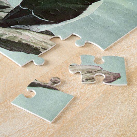  Puffins en watervogels van Louis Fuertes Legpuzzel (Zijkant)