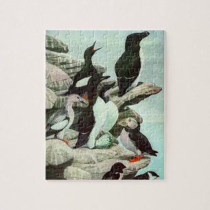  Puffins en watervogels van Louis Fuertes Legpuzzel