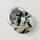  Puffins en watervogels van Louis Fuertes Ronde Button 5,7 Cm (Voorkant /achterkant)