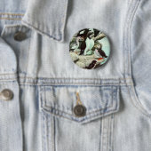  Puffins en watervogels van Louis Fuertes Ronde Button 5,7 Cm (In situ)