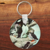 Puffins en watervogels van Louis Fuertes Sleutelhanger (Voorkant)