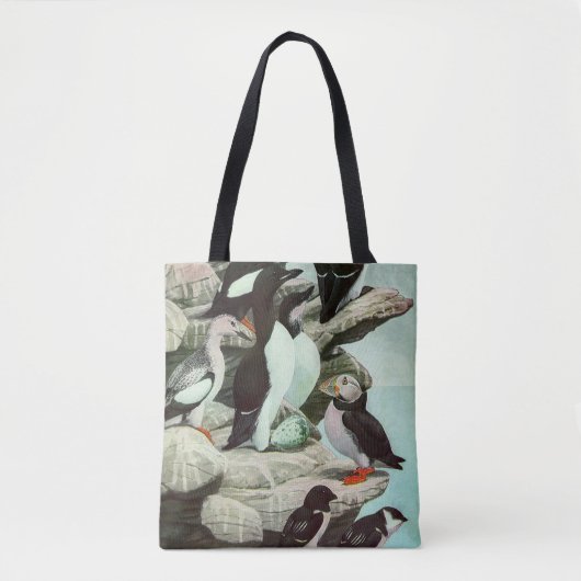 Puffins en watervogels van Louis Fuertes Tote Bag (Voorkant)