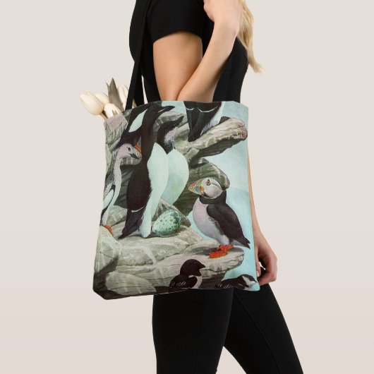  Puffins en watervogels van Louis Fuertes Tote Bag (Dichtbij)