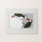 Puffins Greeting 11"x14" Legpuzzel (Horizontaal)