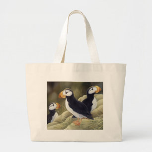 Puffins Grote Tote Bag