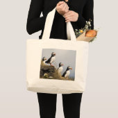 Puffins Grote Tote Bag (Voorkant (product))