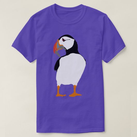 Puffins in groen t-shirt (Design voorkant)