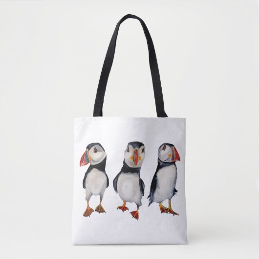 puffins in september tote bag (Voorkant)
