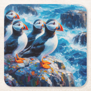 Puffins Kartonnen Onderzetters