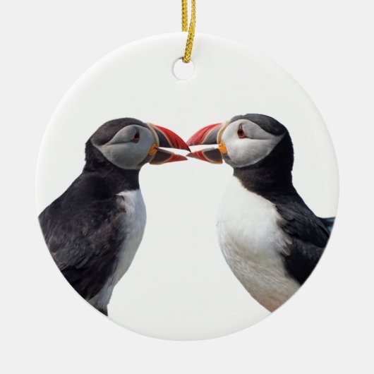 Puffins Keramisch Ornament (Voorkant)