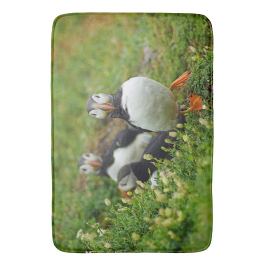 Puffins - little birds big badmat (Voorkant Verticaal)