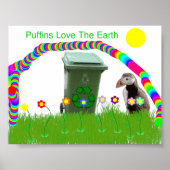 Puffins Love the Earth Poster (Voorkant)