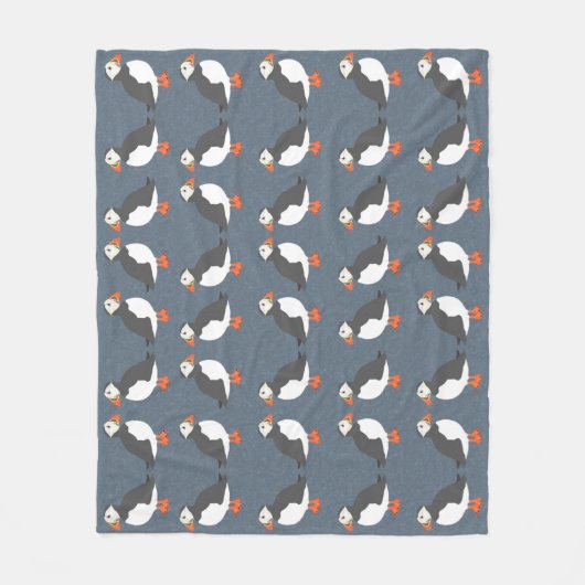 Puffins Medium Fleece Blanket (Voorkant)