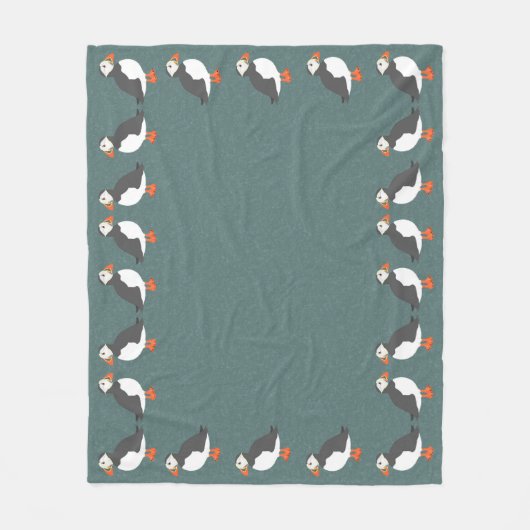 Puffins Medium Fleece Blanket Deken (Voorkant)