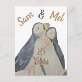 Puffins met Jubileum Briefkaart