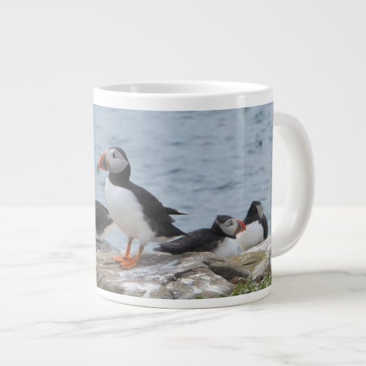Puffins op de Faeröer Grote Koffiekop (Voorkant rechts)