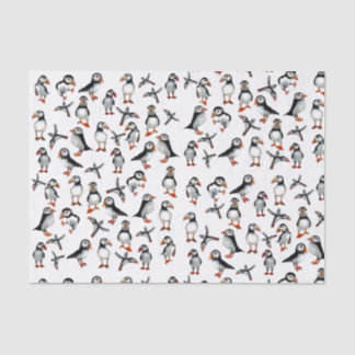 Puffins-patroon Tissuepapier