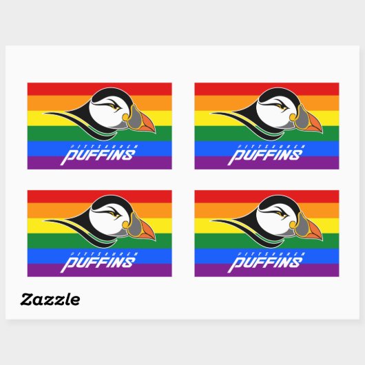 Puffins Pride Rechthoekige Sticker (Vel)