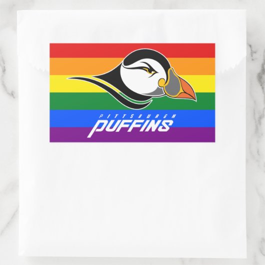 Puffins Pride Rechthoekige Sticker (Tas)