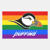Puffins Pride Rechthoekige Sticker (Voorkant)